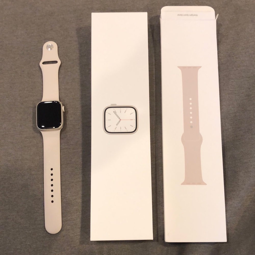 Brand new with the box Apple Watch Series 7 with Starlight Band